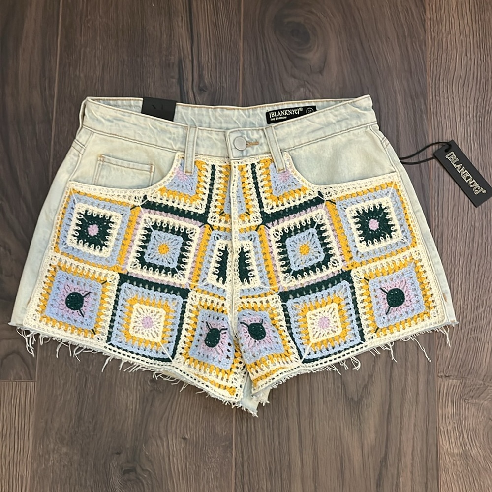 NWT 🎉🖤 - BLANKNYC - The Barrow Vintage High-Rise Short - 27 grannycore boho - Picture 4 of 7